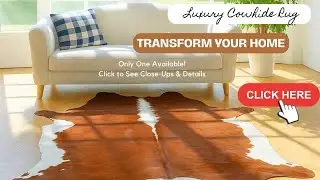 Natural Cowhide Rug in Boho Greenhouse Vibes | Rustic Western Decor Inspiration