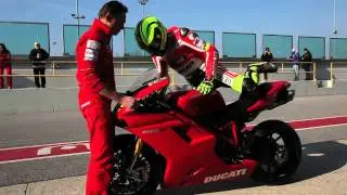 Valentino Rossi tests at Misano with Ducati 1198 Superbike    the video