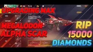 Upgrading Max Megalodon Alpha Scar || New Emote | R.I.P 15000 Diamonds🥺 #maxalphascar