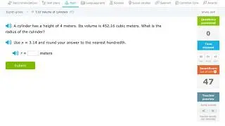 Finding the radius or height of a cylinder when given the volume.