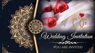 Royal Hindu Wedding Invitation Video | Wedding Invitation Video Editing | Wedding Invitation Ecard