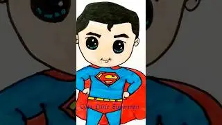 Cute Little Superman #drawing #superman #shorts #viral #cartoon #shortsvideo #easy #cute #kidstv