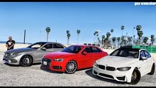 GTA 5 MOD | BMW M3 F80 vs Audi S4 B9 ABT vs Mercedes C250 (C63 AMG) 2016 | ENB PC - 60 FPS GTA 5