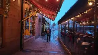 Stockholm Early Morning City Centre Winter Walk ❄️🇸🇪 4K Snowy Streets & Nordic Atmosphere