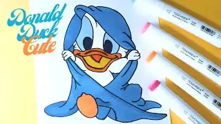 💗S&Ouml;T TECKNADE RITNING: HUR MAN tecknar BABY DONALD AND (F&Auml;RGAR MED TOUCH MAKER)