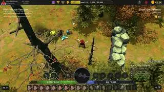 Lost Relics Bron Woodlands using uncommon bow and sword (LVL13)