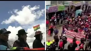 Marcha de la COB llega a El Alto exigiendo la abrogación del Decreto Supremo 5503