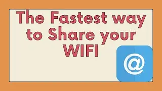 The Fastest way to Share your WIFI - Short!