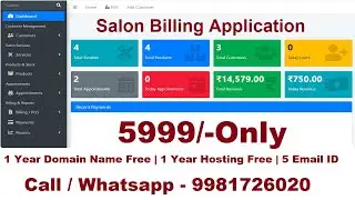 Salon Billing Application | Salon Management System - Only 5999/-