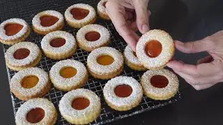 Linzer Cookies - Buttery, Jam-Filled Sandwich Cookies | Easy Christmas Recipe