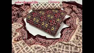 *HEAVY RAYON DARK COLOUR CHART PATOLA PRINT DRESS