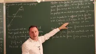 Les fonctions du premier degré - Explications théoriques