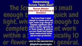 Maximizing Efficiency: Finding the Right Scrum Team Size | How To determine Scrum Team Size #shorts