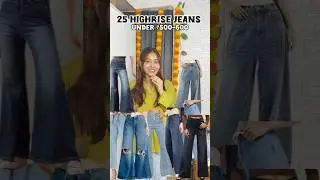 Highrise flared jeans under ₹500-600😍 #jeans #highrise #shorts #haul