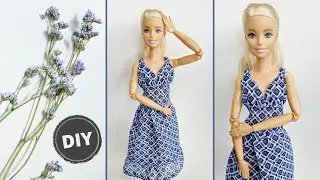 DIY Doll Dress. How To Make Trendy Barbie Clothes - Summer Backless Tiered Dress