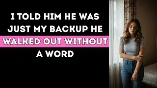 I Told Him He Was Just My Backup&mdash;He Walked Out Without a Word #cheating
