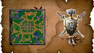 WarCraft III Reforged. Lost Temple (1v1 ver.). Easy AI 50%. Human vs. Horde
