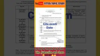 CITS EXAM DATE SECTION 2022-2033 #cits #ITOT