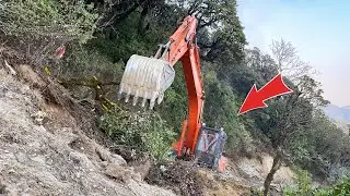 From Vertical Cliff to Driveable Path: The Ultimate Excavator Challenge | Excavator Planet