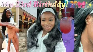 23rd BDAY VLOG 🥳 They Surprised Me! 🥹 | new piercing, Cheesecake Factory, night out & MORE! 