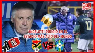 Carlo Ancelotti dirigiendo en el estadio m&aacute;s alto del mundo (4.200 msnm) 
