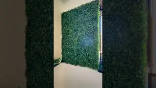 DIY decorative artificial grass wall