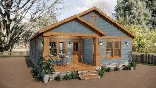 28&times;55 ft Cozy Cottage House | 2 Bedroom Modern Family Home Design