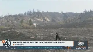 Homes destroyed in overnight wildfires in Nespelem