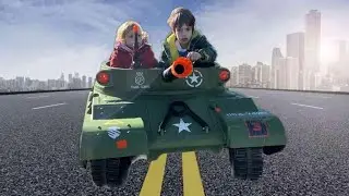Adventure Force Thunder TANK Ride-On! #unboxing #playing