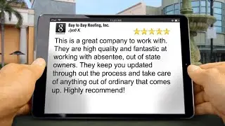 Bay to Bay Roofing Review Video Lakeside Woodlands Hudson FL 34669