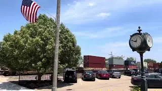 Father&rsquo;s Day🍔  Train crossing Main Street downtown Sandwich IL