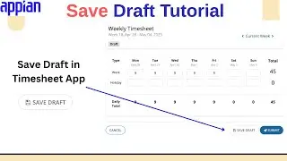 How to Add a &ldquo;Save Draft&rdquo; Feature in Appian Forms | Appian Tutorial