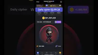 Hamster Kombat 🐹 Daily cipher 02.09.24 #crypto #hamsterkombat