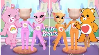 Cheer Bear ➕ Tenderheart Bear  Cosplay My Talking Angela 2