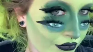 Green Alien Makeup Tutorial | Creative Makeup | SFX Makeup