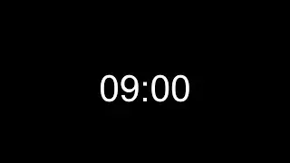 9 Minute Timer Countdown with Black Screen