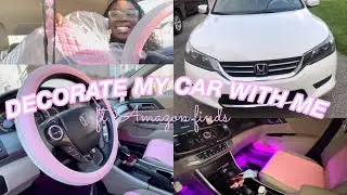DECORATE MY CAR WITH ME + CAR TOUR FT AMAZON FINDS | HONDA ACCORD
