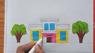 Easy House Drawing | Simple & Cute Home Art 🏡✨| How to Draw a Simple House 🏠 |