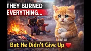 They Burned Poor Puppy's Clothes&hellip; But They Couldn&rsquo;t Break Puppy Cat😢🐱 #catvideos #funny#aianimation