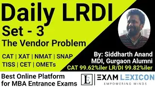 The Vendor Problem || LRDI Set-3 || CAT XAT OMETS || Exam Lexicon || Daily LRDI Practice Sets