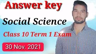 Social Science exam Answer key | Term 1 | class 10 2021| English Medium