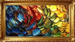 4K Colorful Impasto Brush Strokes &ndash; Luxury Frame TV Wall Art
