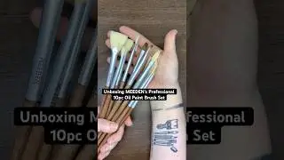#Unboxing @mee@meedenartsfessional 10pc Oil Paint Brush Set #Meeden #Painting #ArtSupplies #Artist