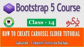 14 How to Create Carousel Image Slider using Bootstrap 5 in Tamil | Responsive Carousel Image Slider