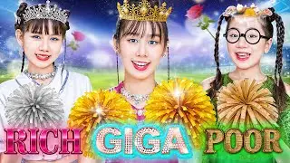 Broke Vs Rich Vs Giga Rich Cheerleader! Poor Girl Wants To Become The Most Popular Cheerleader