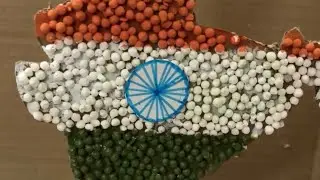 Republic Day craft -DIY -ideas for school project easy step by step| tricolour craft India map
