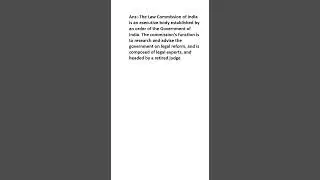 What is Law Commission of India?