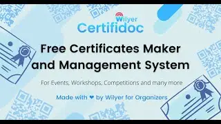 CertifiDoc - Free Online QR based Digital Certificate Maker & Management System