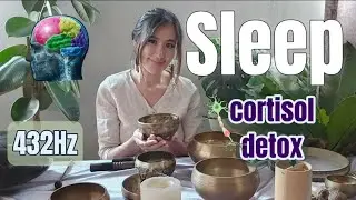 432Hz | Deep healing |Cortisol Detox |Tibetan Singing Bowlหลับลึก คลายความวิตกกังวล