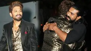 Allu Arjun & Ram Charan Visuals @ AlluSirish&rsquo;s Pre-Wedding Party | Chiranjeevi | Varun Tej | FS